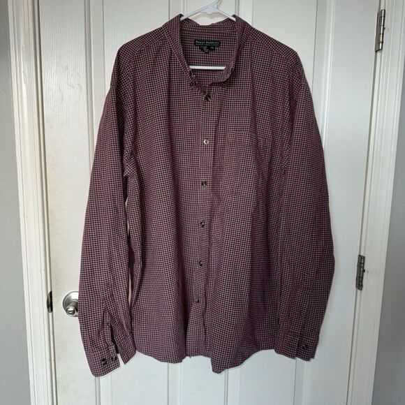 Royal Robbins Red Plaid Long Sleeve Button Up Men’s Shirt Size XXL 100% Cotton - Picture 1 of 7